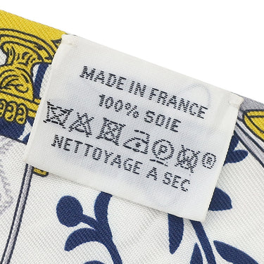 エルメス HERMES ツイリー マリン×ホワイト シルク スカーフ 【ETRIERS REMIX/鎧 リミックス】