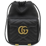 グッチ GUCCI GGマーモント キルティング ミニ バケットバッグ 246433 ブラック レザー ショルダーバッグ ヴィンテージ金具 黒 チェーンショルダー