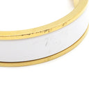 エルメス HERMES クリックH PM ホワイト×ゴールド GP エナメル ブレスレット ゴールド金具 Hブレス