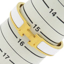 エルメス HERMES クリックH PM ホワイト×ゴールド GP エナメル ブレスレット ゴールド金具 Hブレス