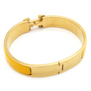 エルメス HERMES クリックH PM イエロー×ゴールド GP エナメル ブレスレット ゴールド金具 Hブレス