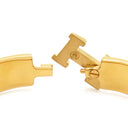 エルメス HERMES クリックH PM イエロー×ゴールド GP エナメル ブレスレット ゴールド金具 Hブレス