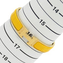 エルメス HERMES クリックH PM イエロー×ゴールド GP エナメル ブレスレット ゴールド金具 Hブレス