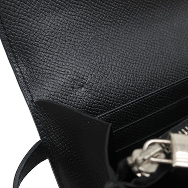 エルメス HERMES ケリーウォレット ロング ブラック ヴォーエプソン 長財布 シルバー金具 黒