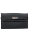 エルメス HERMES ケリーウォレット ロング ブラック ヴォーエプソン 長財布 シルバー金具 黒