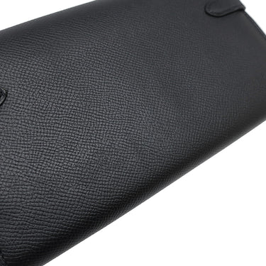 エルメス HERMES ケリーウォレット ロング ブラック ヴォーエプソン 長財布 シルバー金具 黒