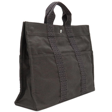 エルメス HERMES エールライントート MM グレー キャンバス トートバッグ シルバー金具 鍵・カデナ欠品