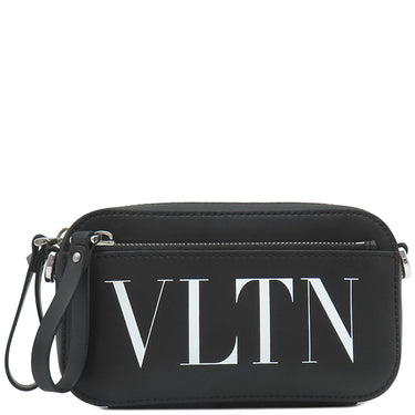 ヴァレンティノ VALENTINO VLTN ロゴ 1Y2B0954WJW ブラック レザー 2WAYバッグ シルバー金具 黒 ショルダー ボディバッグ