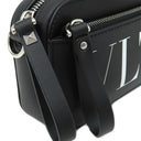 ヴァレンティノ VALENTINO VLTN ロゴ 1Y2B0954WJW ブラック レザー 2WAYバッグ シルバー金具 黒 ショルダー ボディバッグ