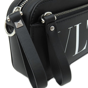 ヴァレンティノ VALENTINO VLTN ロゴ 1Y2B0954WJW ブラック レザー 2WAYバッグ シルバー金具 黒 ショルダー ボディバッグ