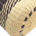 ロエベ LOEWE スクエアバスケット スモール ベージュ×ブラック ラフィア レザー トートバッグ シルバー金具 黒 かごバッグ