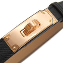 エルメス HERMES ケリー ブラック×ゴールド ヴォーエプソン GP ベルト ローズゴールド金具 新品 未使用 黒 茶 ターンロック金具 スライド調節