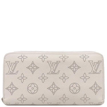 ルイヴィトン LOUIS VUITTON ジッピー ウォレット M80555 スノー モノグラムマヒナ 長財布 シルバー金具 ラウンドファスナー ピンク バイカラー