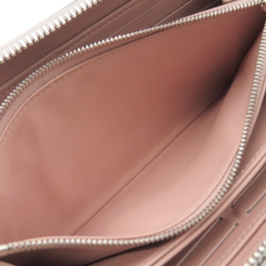 ルイヴィトン LOUIS VUITTON ジッピー ウォレット M80555 スノー モノグラムマヒナ 長財布 シルバー金具 ラウンドファスナー ピンク バイカラー