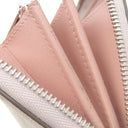 ルイヴィトン LOUIS VUITTON ジッピー ウォレット M80555 スノー モノグラムマヒナ 長財布 シルバー金具 ラウンドファスナー ピンク バイカラー