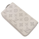ルイヴィトン LOUIS VUITTON ジッピー ウォレット M80555 スノー モノグラムマヒナ 長財布 シルバー金具 ラウンドファスナー ピンク バイカラー