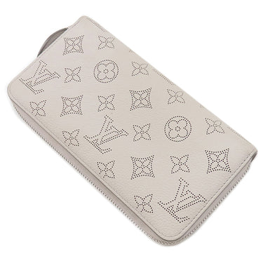 ルイヴィトン LOUIS VUITTON ジッピー ウォレット M80555 スノー モノグラムマヒナ 長財布 シルバー金具 ラウンドファスナー ピンク バイカラー