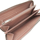 ルイヴィトン LOUIS VUITTON ジッピー ウォレット M80555 スノー モノグラムマヒナ 長財布 シルバー金具 ラウンドファスナー ピンク バイカラー