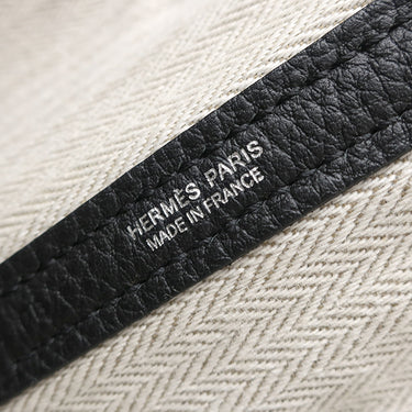 エルメス HERMES ガーデンパーティーPM ブラック ネゴンダ トートバッグ シルバー金具 黒