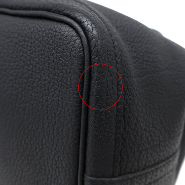 エルメス HERMES ガーデンパーティーPM ブラック ネゴンダ トートバッグ シルバー金具 黒