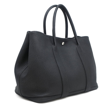 エルメス HERMES ガーデンパーティーPM ブラック ネゴンダ トートバッグ シルバー金具 黒