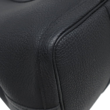 エルメス HERMES ガーデンパーティーPM ブラック ネゴンダ トートバッグ シルバー金具 黒