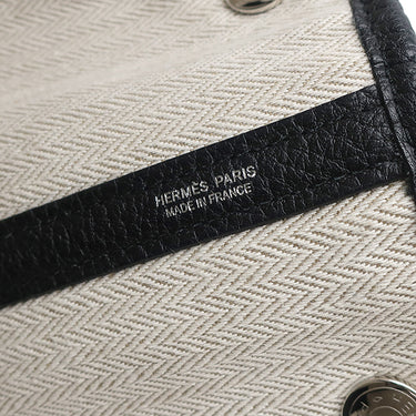 エルメス HERMES ガーデンパーティーPM ブラック ネゴンダ トートバッグ シルバー金具 黒