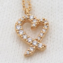 ティファニー Tiffany & Co ラビングハート ダイヤ ローズゴールド K18YG ダイヤモンド ネックレス ピンクゴールド パロマ ピカソ