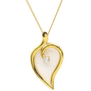 ティファニー Tiffany & Co オープンリーフ 1Pダイヤ イエローゴールド K18YG ダイヤモンド ネックレス ハートリーフ 18K T&Co.