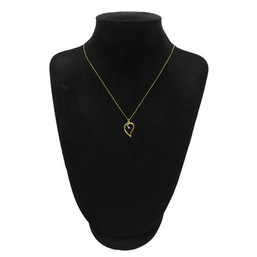 ティファニー Tiffany & Co オープンリーフ 1Pダイヤ イエローゴールド K18YG ダイヤモンド ネックレス ハートリーフ 18K T&Co.