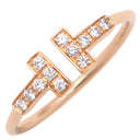 ティファニー Tiffany & Co Tワイヤー ピンクゴールド K18PG ダイヤモンド リング 指輪 Au750 18K 18金 15号