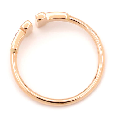 ティファニー Tiffany & Co Tワイヤー ピンクゴールド K18PG ダイヤモンド リング 指輪 Au750 18K 18金 15号