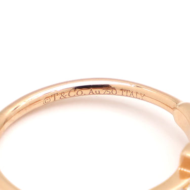 ティファニー Tiffany & Co Tワイヤー ピンクゴールド K18PG ダイヤモンド リング 指輪 Au750 18K 18金 15号