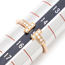 ティファニー Tiffany & Co Tワイヤー ピンクゴールド K18PG ダイヤモンド リング 指輪 Au750 18K 18金 15号