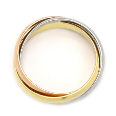 カルティエ Cartier トリニティSM ホワイトゴールドXイエローゴールドXピンクゴールド K18WG K18YG K18PG #52(JP12) リング 指輪 3連 3カラー 12号