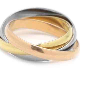 カルティエ Cartier トリニティSM ホワイトゴールドXイエローゴールドXピンクゴールド K18WG K18YG K18PG #52(JP12) リング 指輪 3連 3カラー 12号