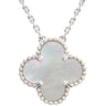 ヴァンクリーフアーペル Van Cleef & Arpels ヴィンテージ アルハンブラ ペンダント VCARF48700 パールホワイトXホワイトゴールド K18WG マザーオブパール ネックレス ホワイト シェル Au750 K18WG 18K
