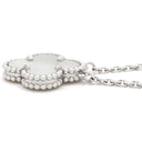 ヴァンクリーフアーペル Van Cleef & Arpels ヴィンテージ アルハンブラ ペンダント VCARF48700 パールホワイトXホワイトゴールド K18WG マザーオブパール ネックレス ホワイト シェル Au750 K18WG 18K