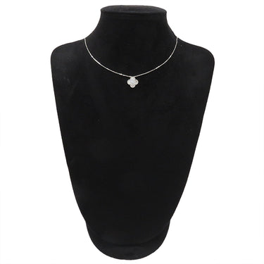 ヴァンクリーフアーペル Van Cleef & Arpels ヴィンテージ アルハンブラ ペンダント VCARF48700 パールホワイトXホワイトゴールド K18WG マザーオブパール ネックレス ホワイト シェル Au750 K18WG 18K