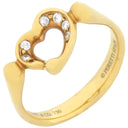 ティファニー Tiffany & Co オープンハート イエローゴールド K18YG ダイヤモンド リング 指輪 T＆Co. ダイヤ 18K YG 18金 Au750 エルサ ペレッティ 9号