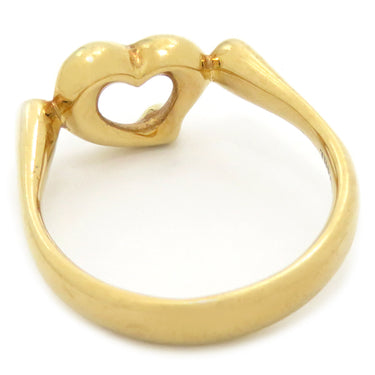 ティファニー Tiffany & Co オープンハート イエローゴールド K18YG ダイヤモンド リング 指輪 T＆Co. ダイヤ 18K YG 18金 Au750 エルサ ペレッティ 9号