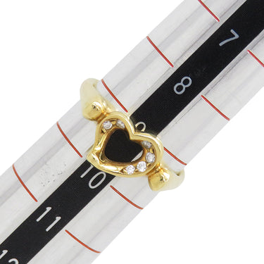 ティファニー Tiffany & Co オープンハート イエローゴールド K18YG ダイヤモンド リング 指輪 T＆Co. ダイヤ 18K YG 18金 Au750 エルサ ペレッティ 9号