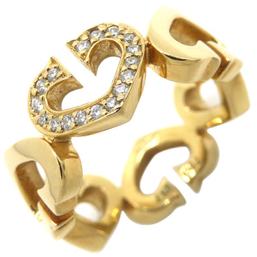 カルティエ Cartier Cハート ダイヤ イエローゴールド K18YG ダイヤモンド ＃47(JP7) リング 指輪 750 YG 18金 18K 7号