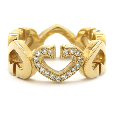 カルティエ Cartier Cハート ダイヤ イエローゴールド K18YG ダイヤモンド ＃47(JP7) リング 指輪 750 YG 18金 18K 7号