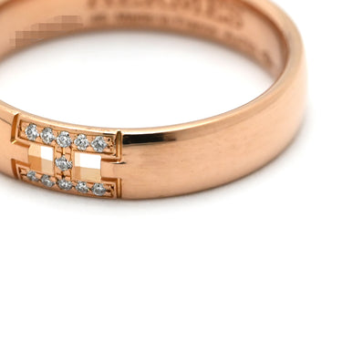 エルメス HERMES エヴァー ヘラクレス ローズゴールド K18PG ダイヤモンド #48(JP8) リング 指輪 ピンクゴールド Au750 18K Hモチーフ 8号