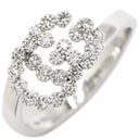 グッチ GUCCI GG ダイヤ ホワイトゴールド K18WG ダイヤモンド #7 リング 指輪 Au750 750 18K 7号