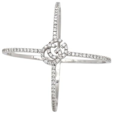 グッチ GUCCI GG ランニング ホワイトゴールド K18WG ダイヤモンド #10 リング 指輪 Au750 750 18K 10号