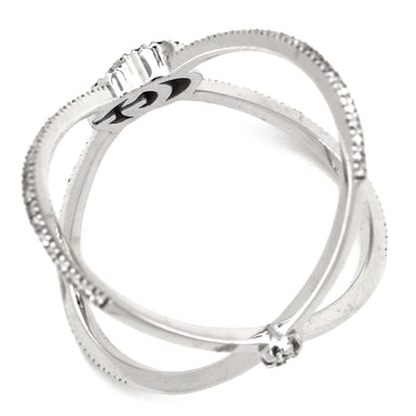 グッチ GUCCI GG ランニング ホワイトゴールド K18WG ダイヤモンド #10 リング 指輪 Au750 750 18K 10号