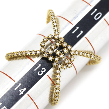 グッチ GUCCI GGランニング イエローゴールド K18YG ダイヤモンド #13 リング 指輪 750YG AU750 12号