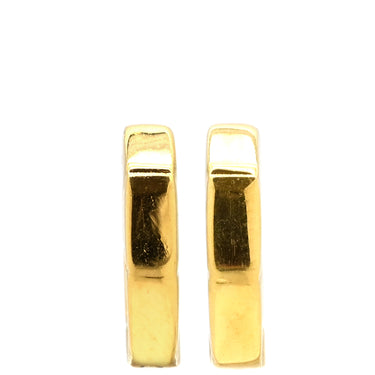 ノンブランド NON BRAND ダイヤ フープ イエローゴールド K18YG ダイヤモンド イヤリング